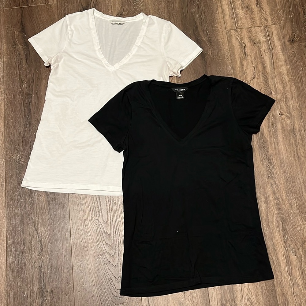 2 Club Monaco Pima Cotton V-Neck Tees
